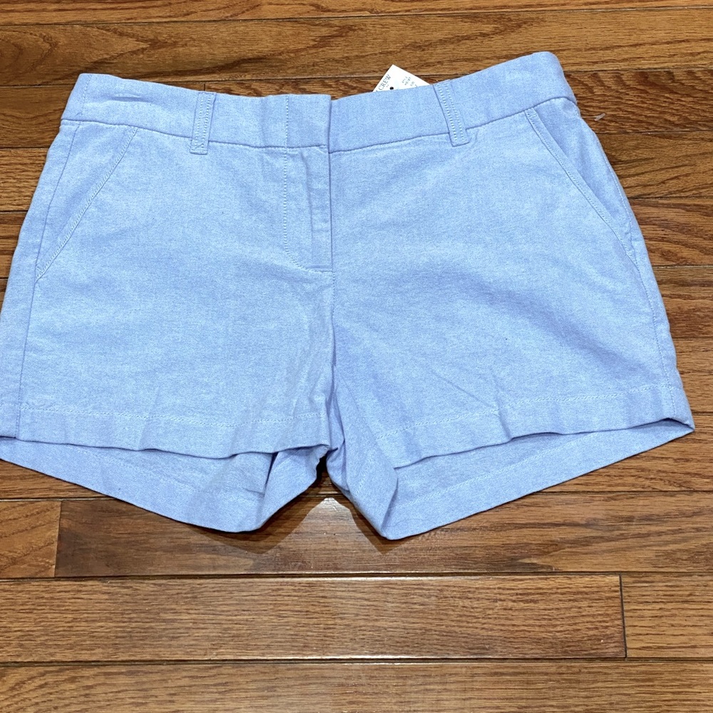 J. Crew light blue cotton shorts.